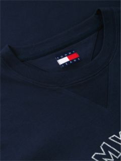 Crest Logo Peached Jersey T-Shirt — Blue 6