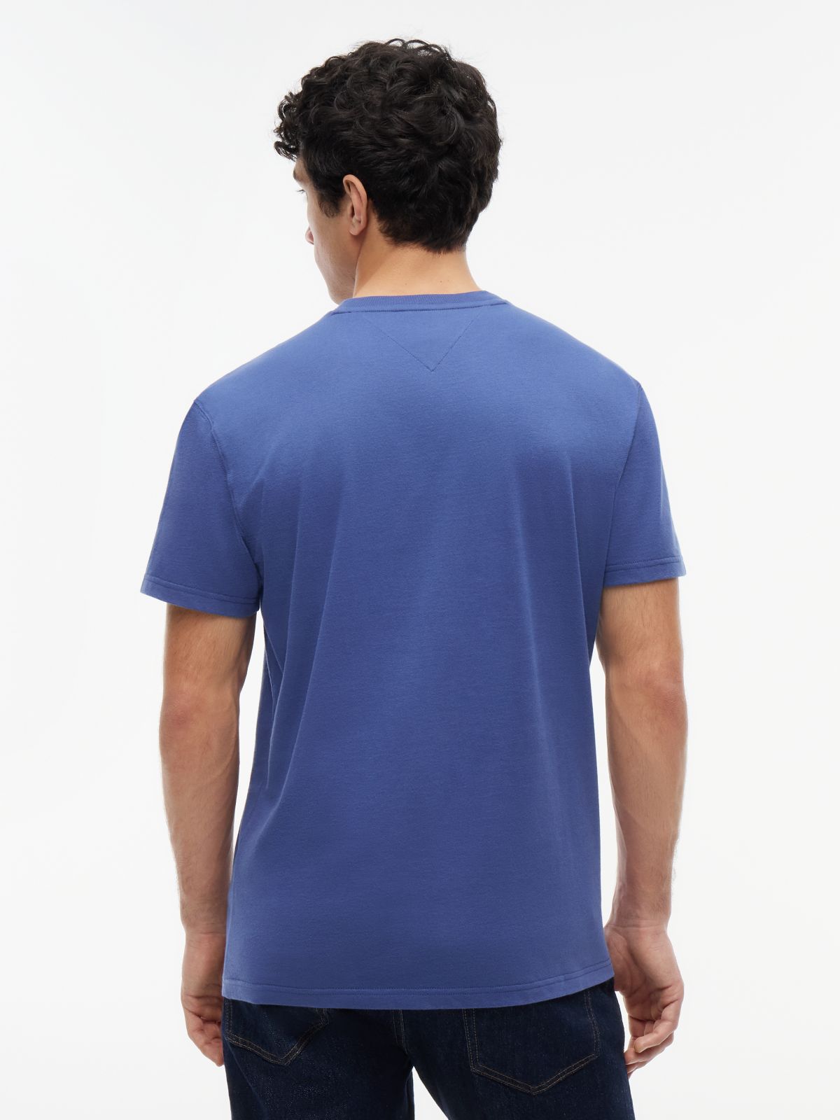Crest Logo Peached Jersey T-Shirt — Blue