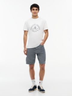 Crest Logo Peached Jersey T-Shirt — White 2