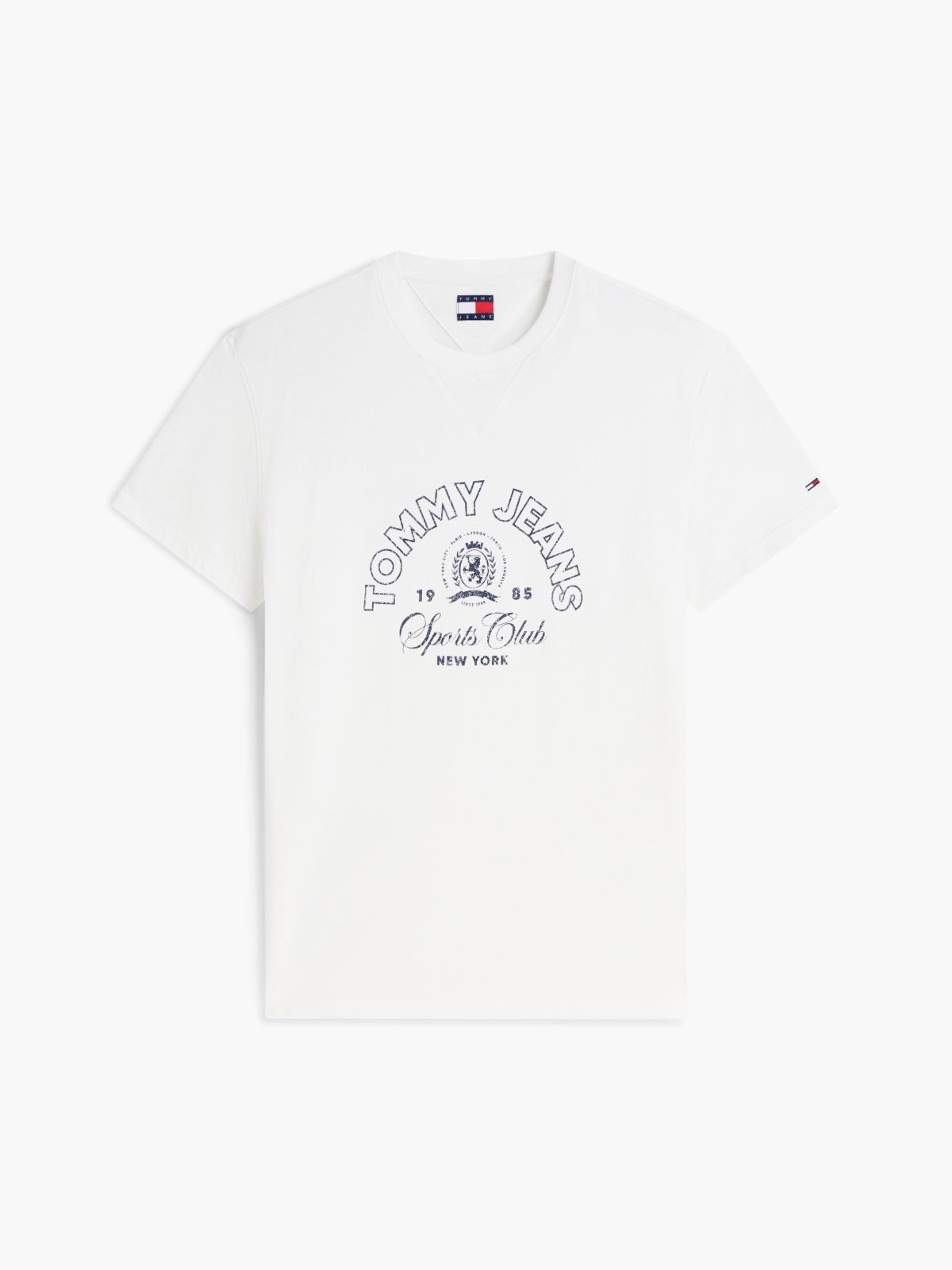 Crest Logo Peached Jersey T-Shirt — White