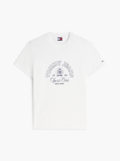 Crest Logo Peached Jersey T-Shirt — White 5