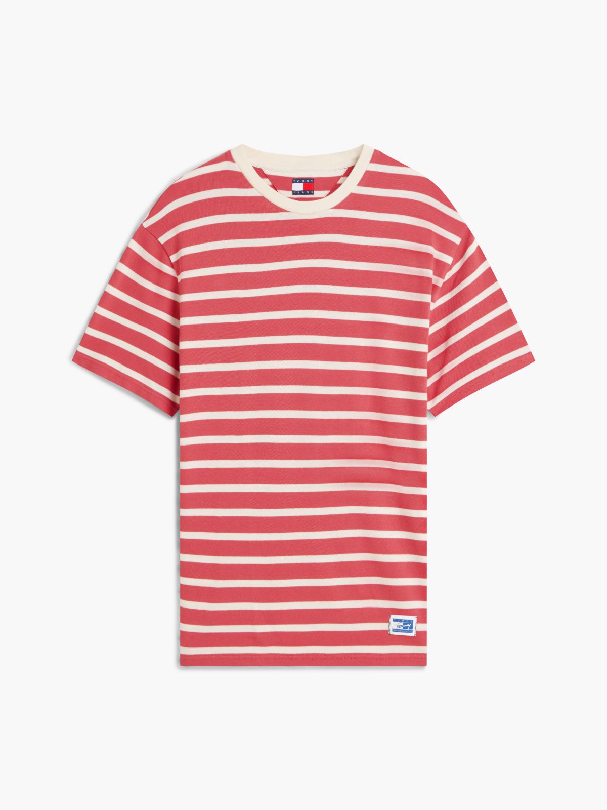 Logo Label Stripe Relaxed Jersey T-Shirt — Multi
