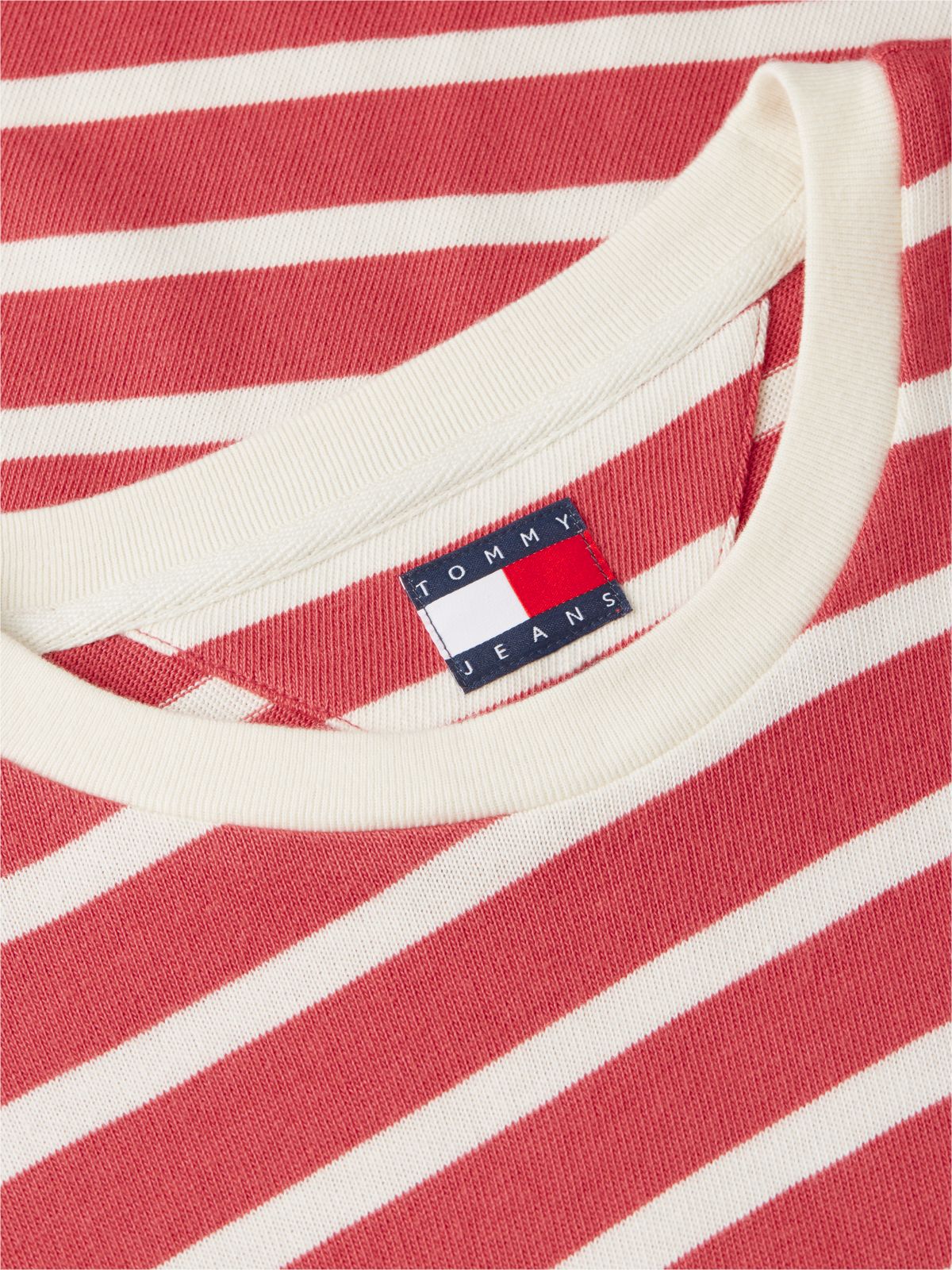 Logo Label Stripe Relaxed Jersey T-Shirt — Multi
