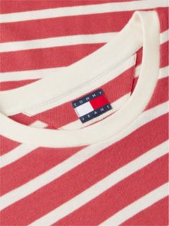 Logo Label Stripe Relaxed Jersey T-Shirt — Multi 6