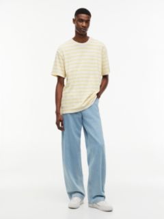 Logo Label Stripe Relaxed Jersey T-Shirt — Multi 2