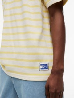 Logo Label Stripe Relaxed Jersey T-Shirt — Multi 3