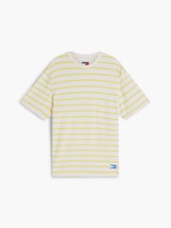 Logo Label Stripe Relaxed Jersey T-Shirt — Multi 5