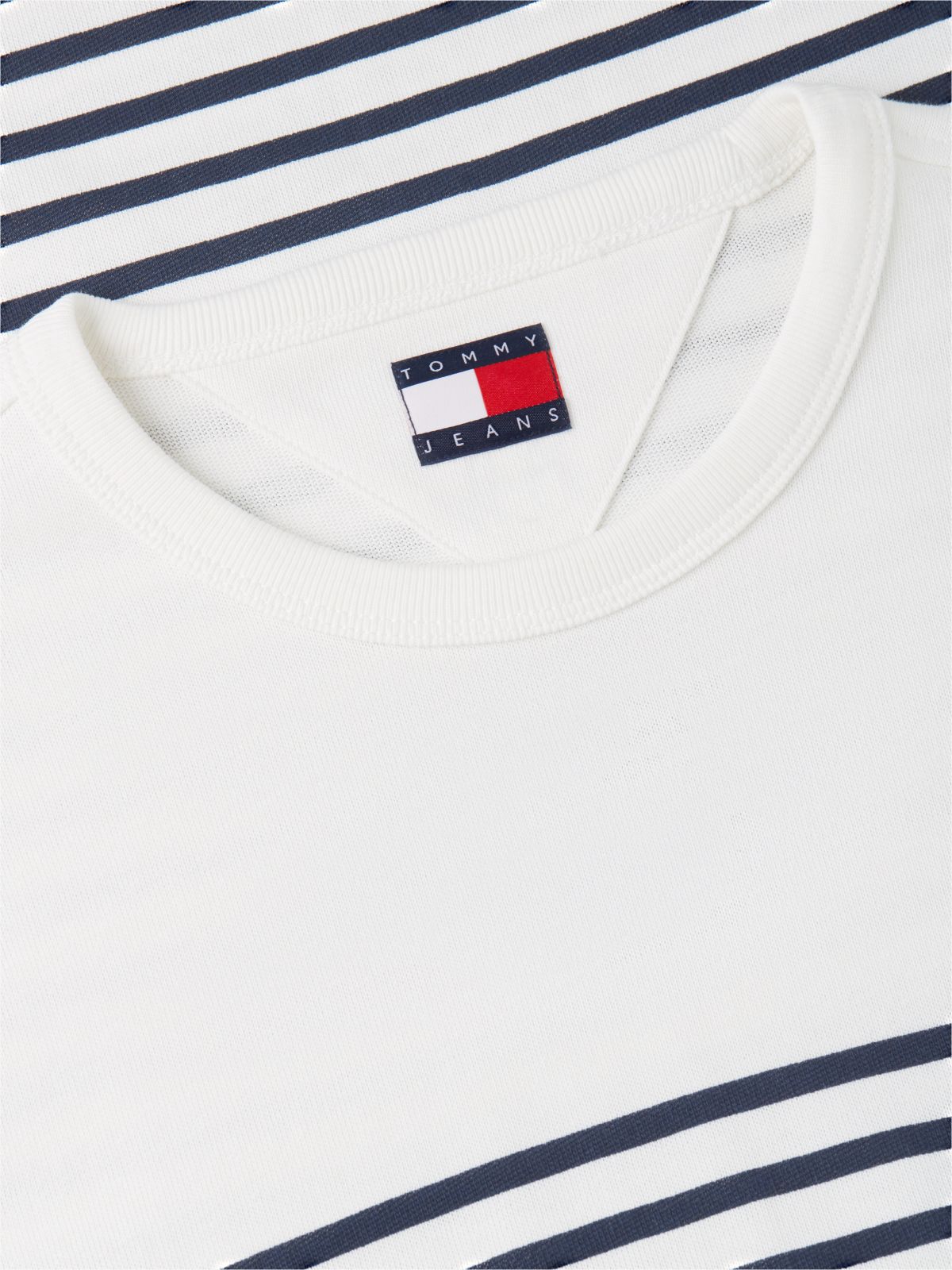 Logo Stripe Jersey Long Sleeve T-Shirt — White