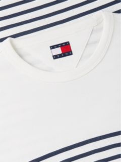 Logo Stripe Jersey Long Sleeve T-Shirt — White 6