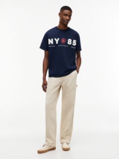 Back Logo Relaxed Jersey T-Shirt — Blue 2