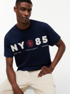 Back Logo Relaxed Jersey T-Shirt — Blue 3