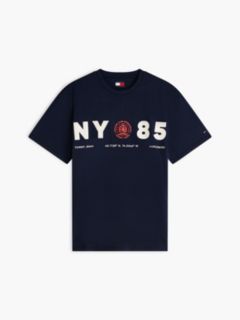 Back Logo Relaxed Jersey T-Shirt — Blue 5