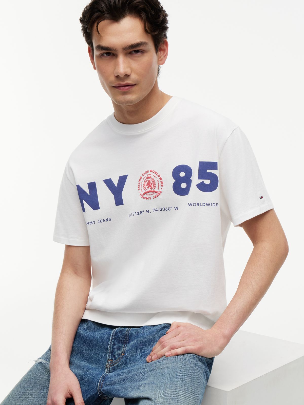 Back Logo Relaxed Jersey T-Shirt — White