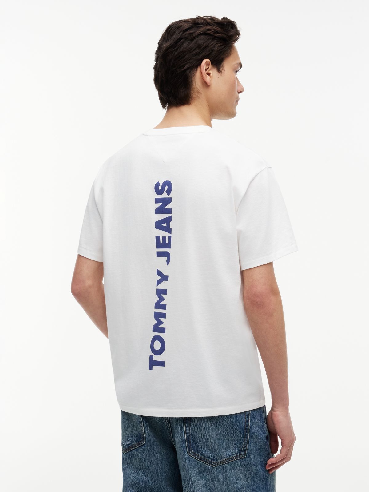 Back Logo Relaxed Jersey T-Shirt — White
