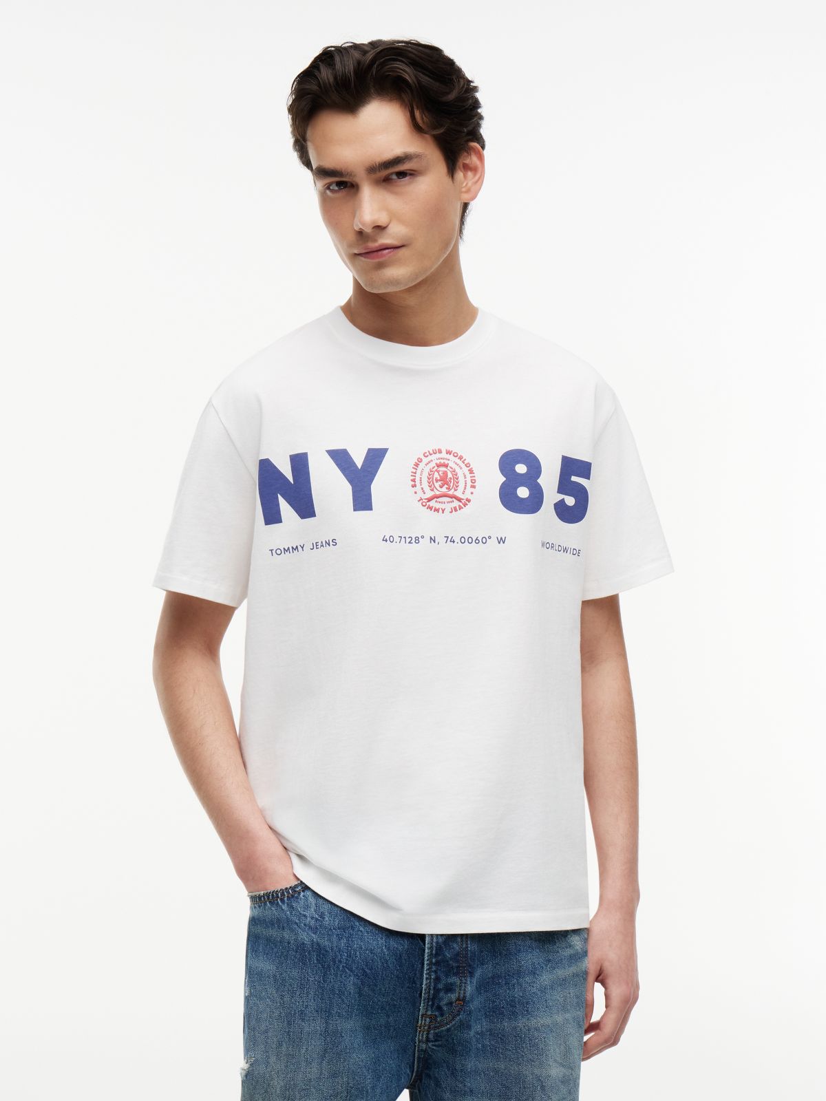 Back Logo Relaxed Jersey T-Shirt — White