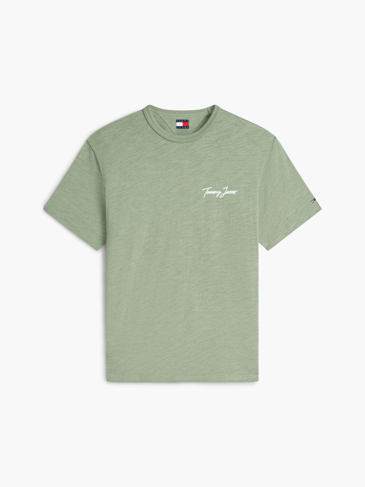 Back Graphic Textured Relaxed T-Shirt — Green