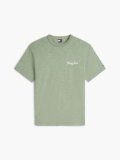 Back Graphic Textured Relaxed T-Shirt — Green 5