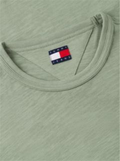 Back Graphic Textured Relaxed T-Shirt — Green 6