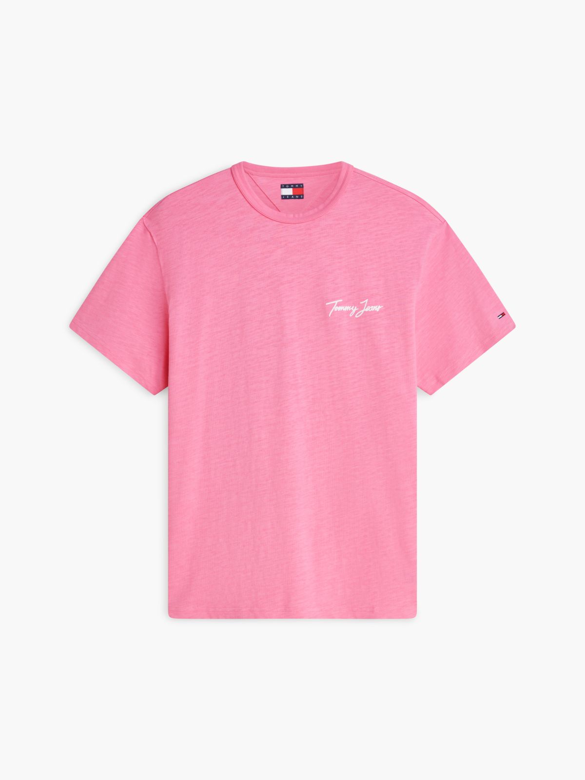Back Graphic Textured Relaxed T-Shirt — Pink