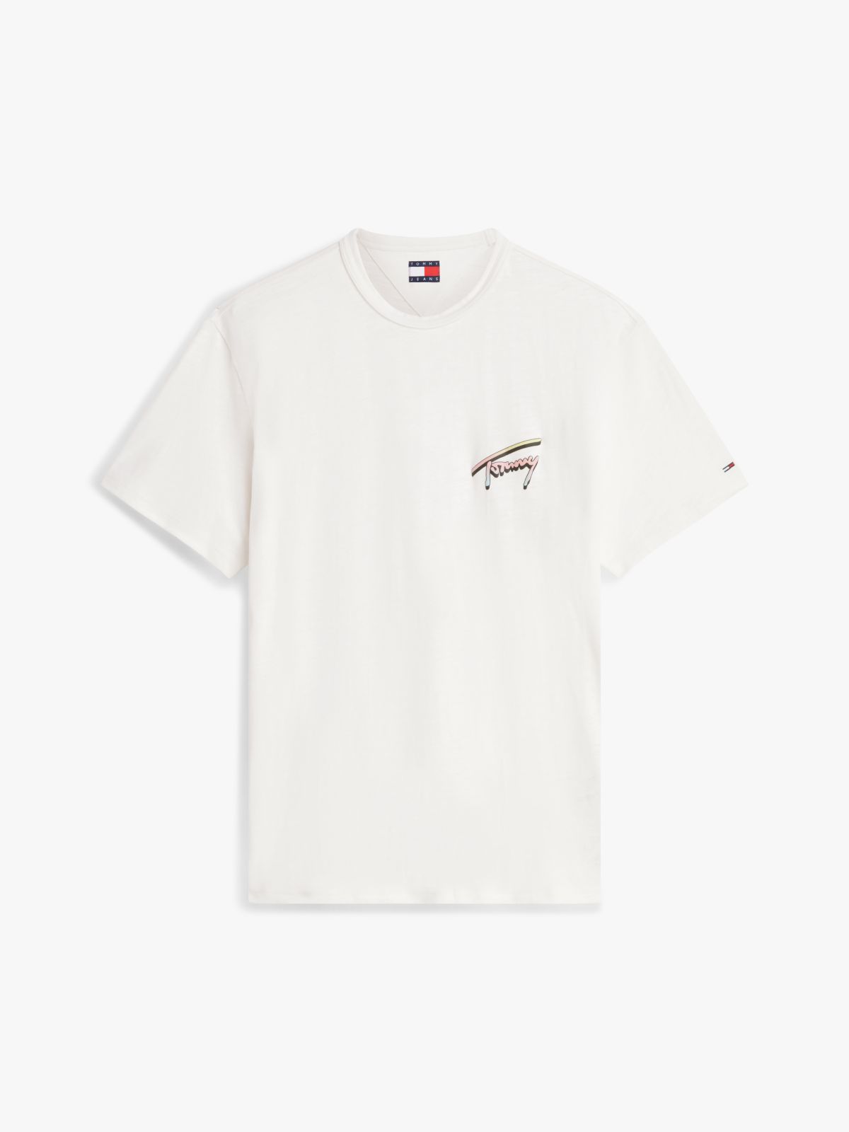 Back Graphic Textured Relaxed T-Shirt — White