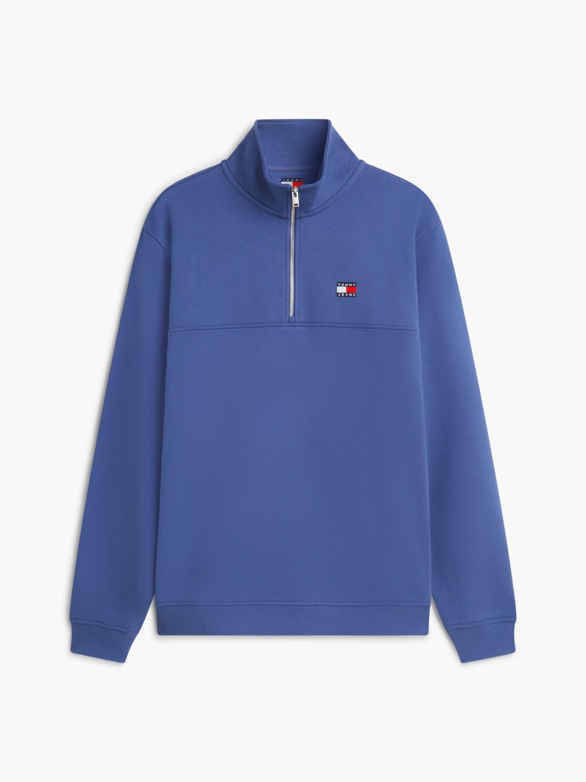 Tommy Badge Quarter-Zip Sweatshirt — Blue