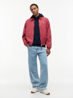Washed Relaxed Harrington Jacket — Red 2