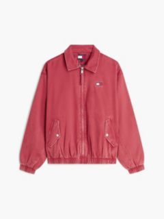 Washed Relaxed Harrington Jacket — Red 6