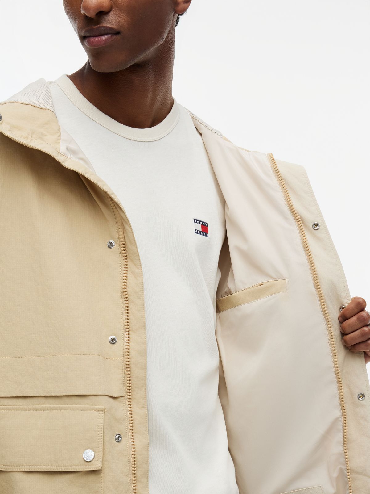 Logo Regatta Relaxed Ripstop Windbreaker — Beige