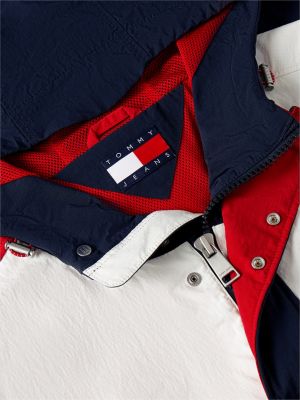 giacca a vento stile nautico relaxed fit blu da uomini tommy jeans