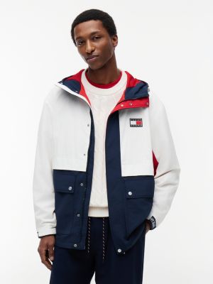giacca a vento stile nautico relaxed fit blue da uomini tommy jeans