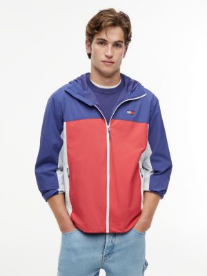 multi packable ripstop relaxed hooded jacket for men tommy jeans