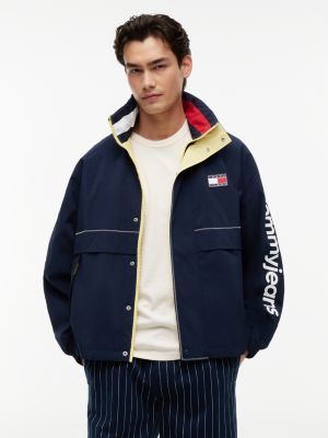 blue oversized regatta jacket for men tommy jeans