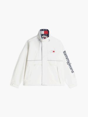 wit oversized regatta jack voor heren - tommy jeans