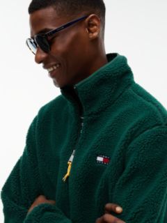 Teddy Contrast Texture Relaxed Jacket — Green 3