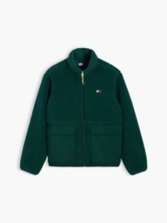Teddy Contrast Texture Relaxed Jacket — Green 5