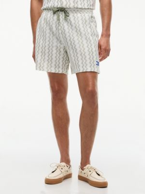multi offen strukturierte shorts mit logo-label für herren - tommy jeans
