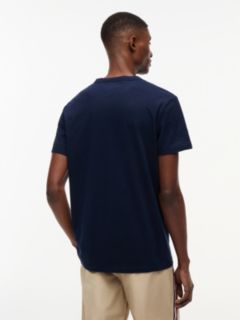 Global Stripe Tape Peached Jersey T-Shirt — Blue 4