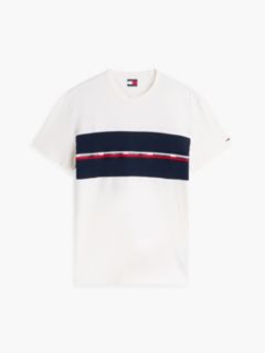 Global Stripe Tape Peached Jersey T-Shirt — White 5