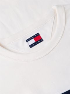 Global Stripe Tape Peached Jersey T-Shirt — White 6