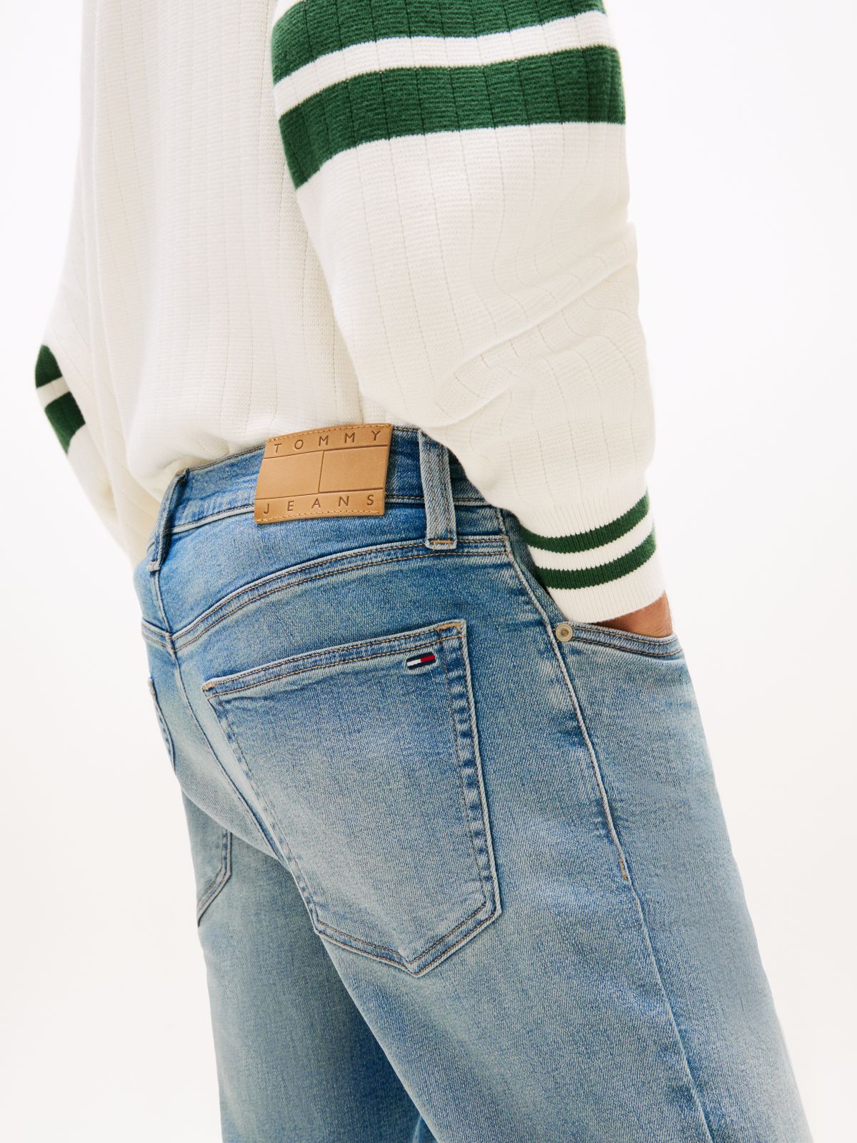 Austin Slim Tapered Leg Whiskered Jeans — Blue