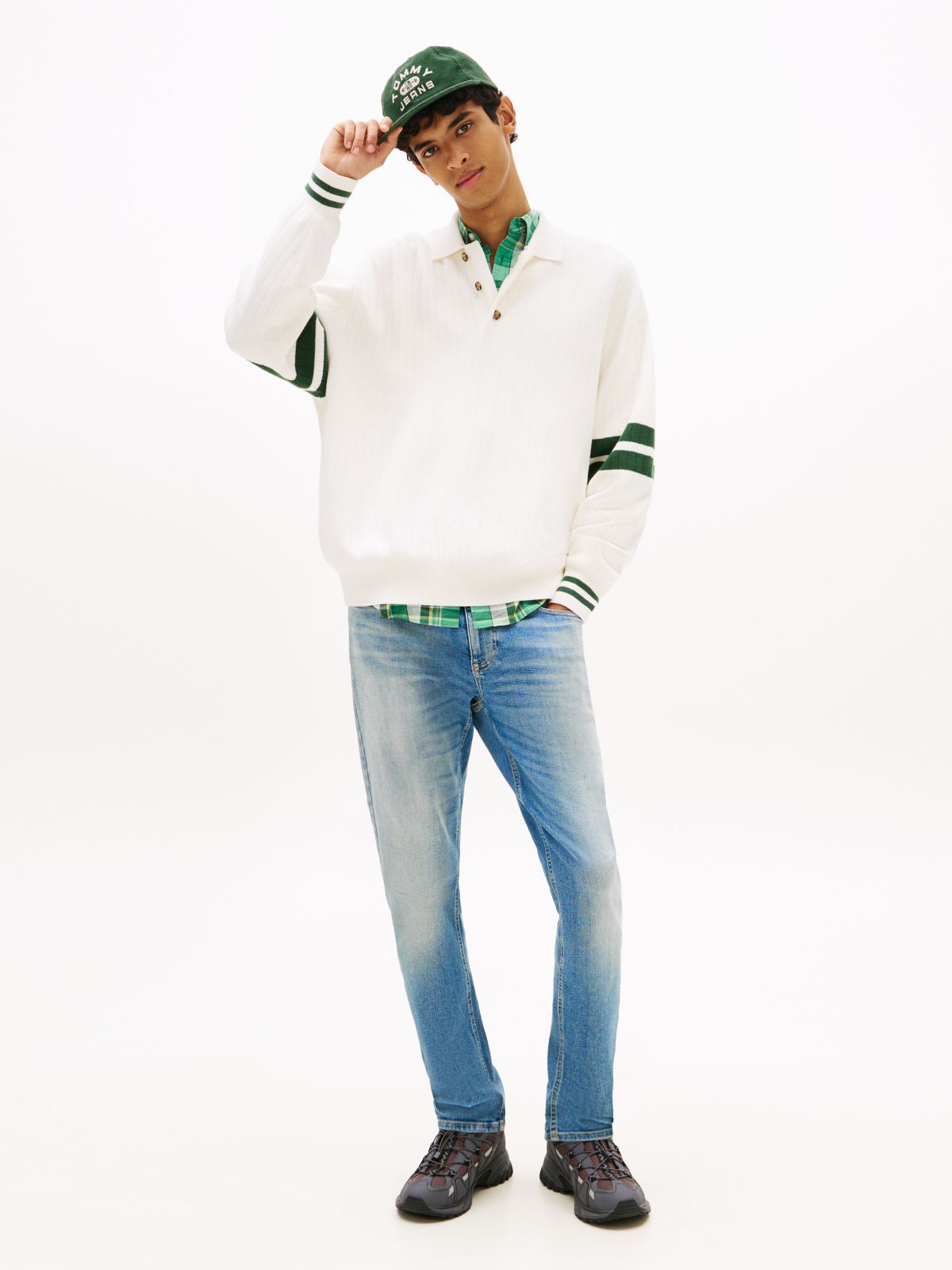 Austin Slim Tapered Leg Whiskered Jeans — Blue