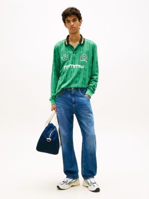 jeans otis regular fit dritti color block blue da uomini tommy jeans