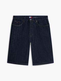 Theo Loose Denim Shorts With Linen — Blue 5