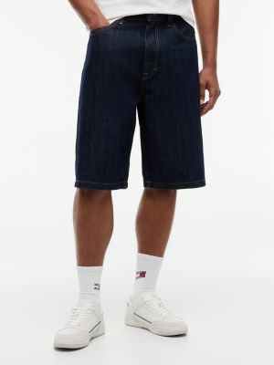 denim theo loose denim shorts with linen for men tommy jeans