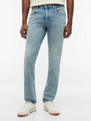 blue scanton slim jeans mit fade-effekt im vintage-look für herren - tommy jeans