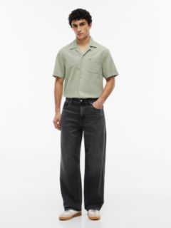 Jaimie Loose Straight Faded Jeans — Black 2
