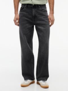 Jaimie Loose Straight Faded Jeans — Black 1