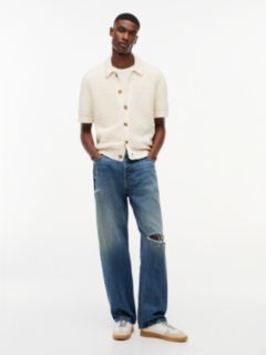 Tommy Badge Woven Short Sleeve Shirt — Beige 2