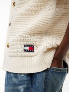 Tommy Badge Woven Short Sleeve Shirt — Beige 3