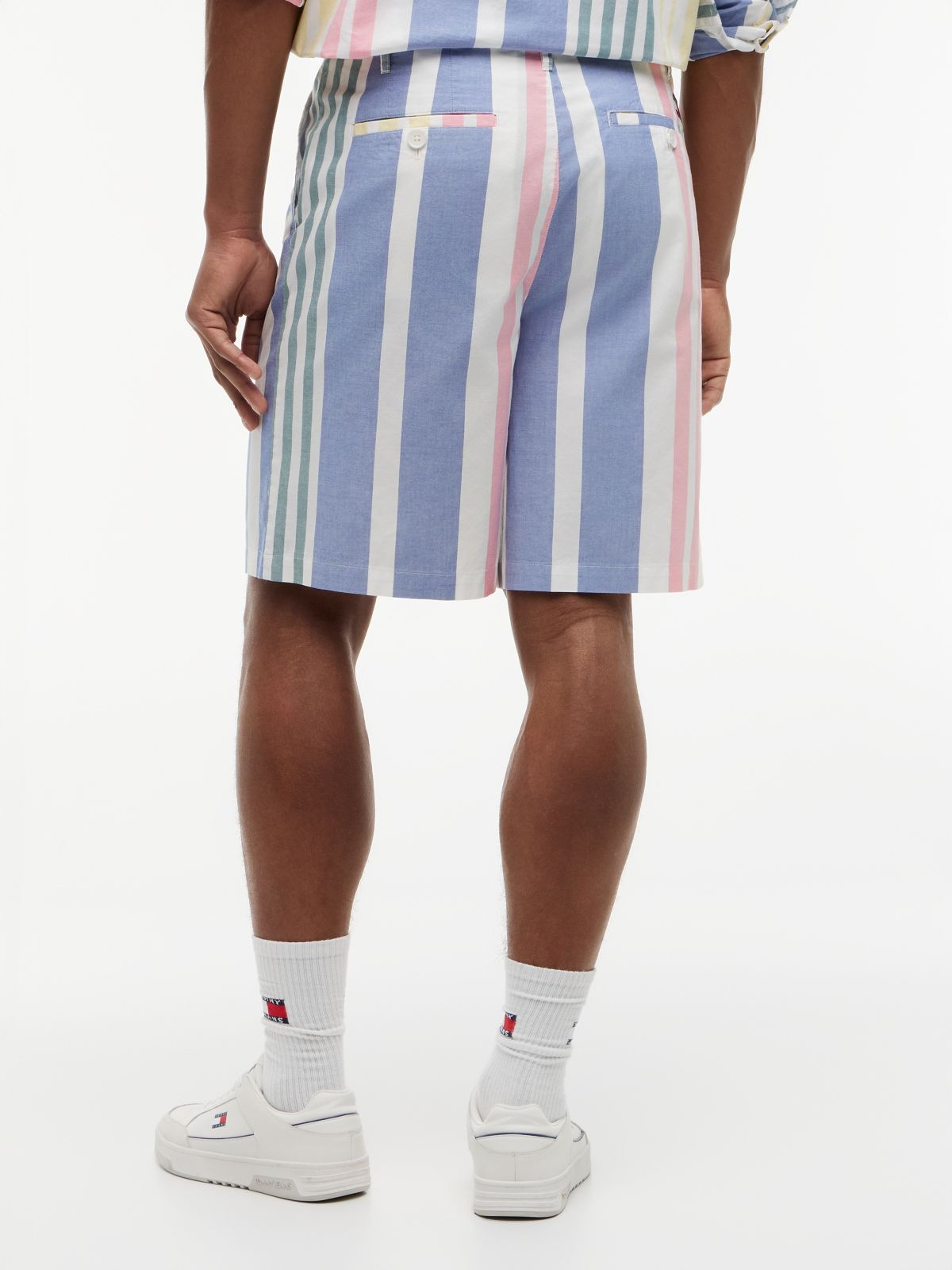 Mixed Stripe Oxford Shorts — Multi